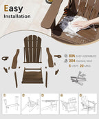 Adjustable HDPE Adirondack Chair with Personalized Comfort - White