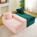 Luxury Multifunctional Sofa for Living Room with Adjustable Layout - Black, Dark Green, White, Pink