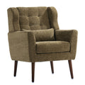 Modern Upholstered Arm Chair with Solid Wood Legs and Pillow - Multiple Colors