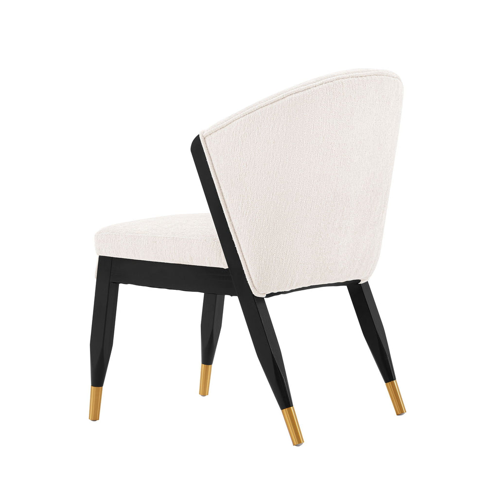 Ola Dining Chair with Solid Elm Wood Frame and High-Density Foam - Beige, Gray, or Dark Gray