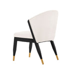 Ola Dining Chair with Solid Elm Wood Frame and High-Density Foam - Beige, Gray, or Dark Gray