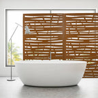 Metal Privacy Screen Room Divider with Durable Construction - Black, White, Dark Brown