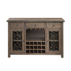 Raphaela Server With Cup Holder & Wine Rack - Cherry