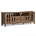 Rustic Natural Aged Brown TV Media Stand with Ample Storage - 72" Wide