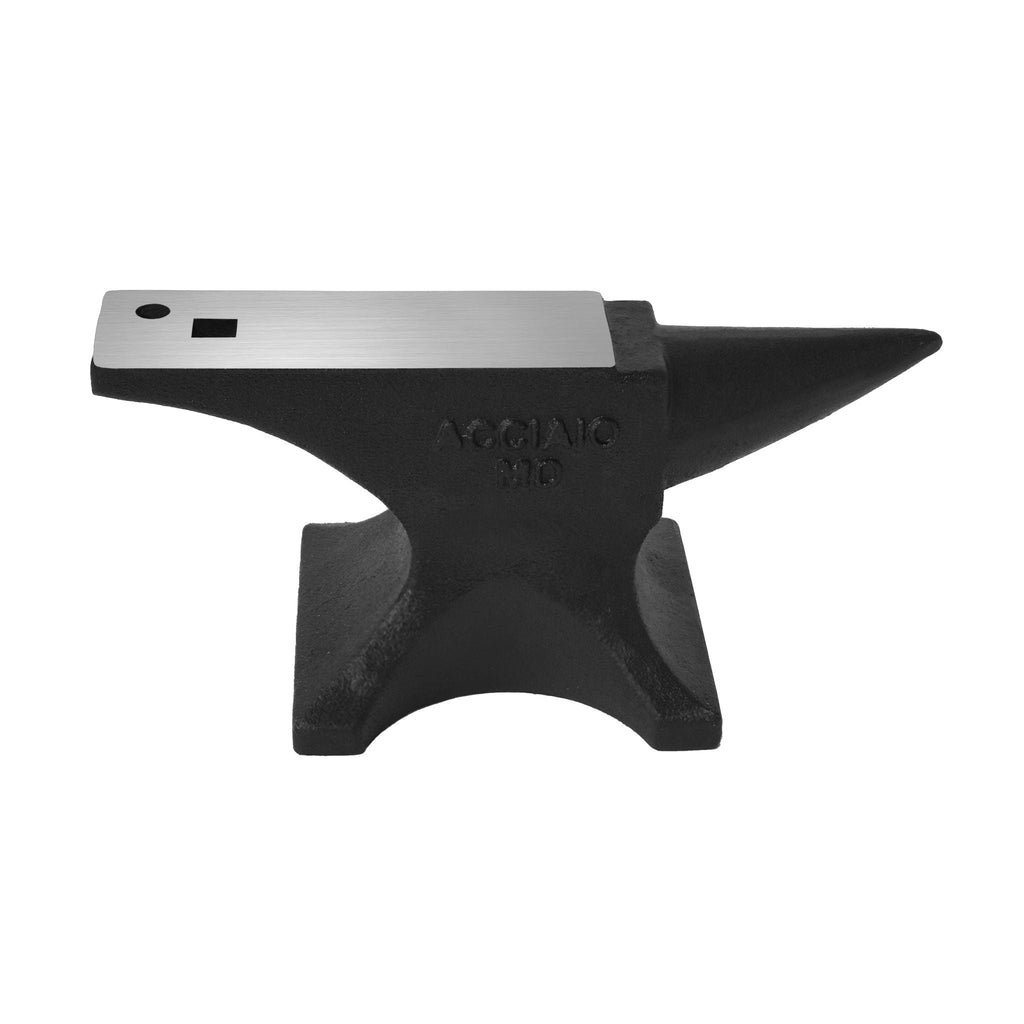 Single Horn Anvil with Robust Cast Steel Construction - Black