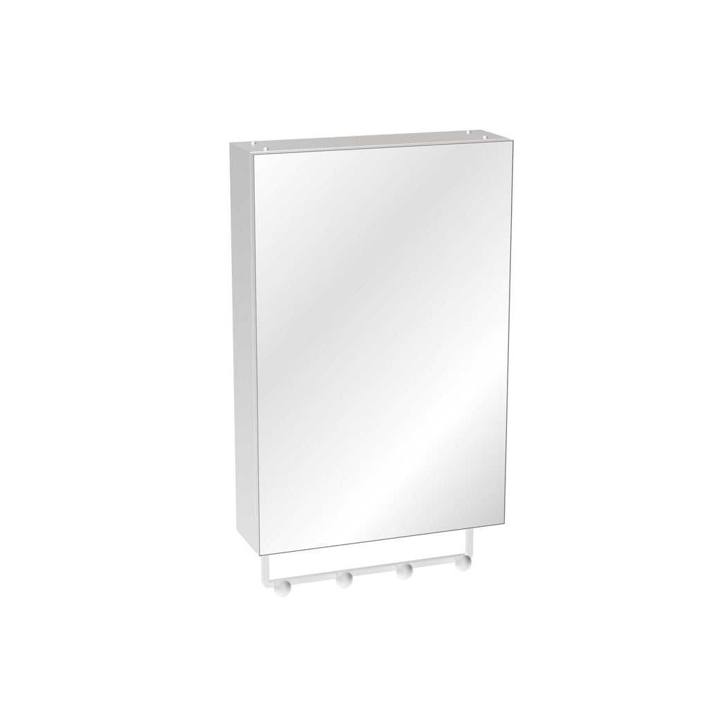 Silver Medicine Cabinet with Mirror and Adjustable Storage Shelves