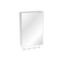 Silver Medicine Cabinet with Mirror and Adjustable Storage Shelves