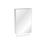 Silver Medicine Cabinet with Mirror and Adjustable Storage Shelves