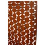 Black Metal Room Divider Privacy Screen with Rust-Resistant Finish