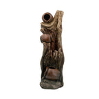 Decorative 3 Tier Tree Trunk Fountain with LED Lights - Brown