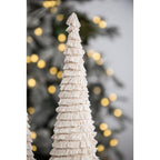 Fringes Embellished Cone with Wooden Base - Accessories