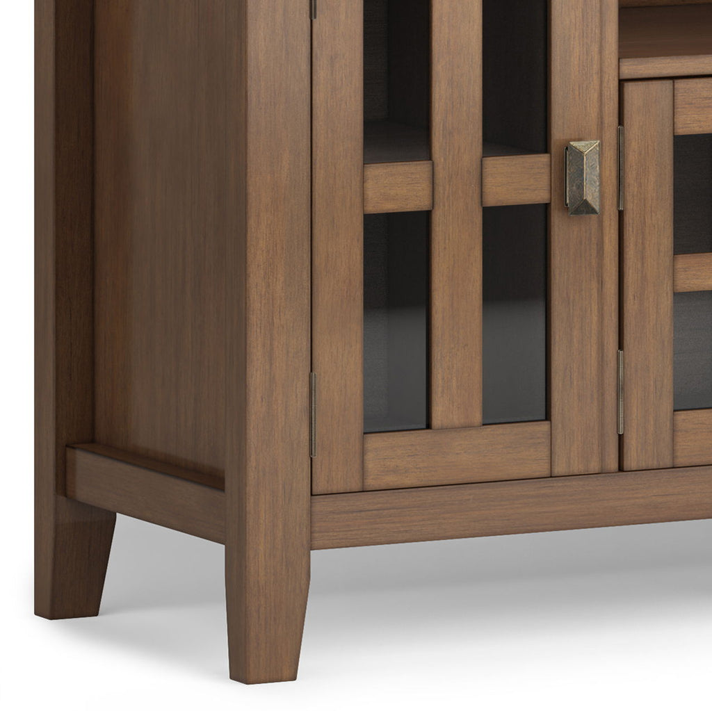 Rustic Natural Aged Brown TV Media Stand with Ample Storage - 72" Wide