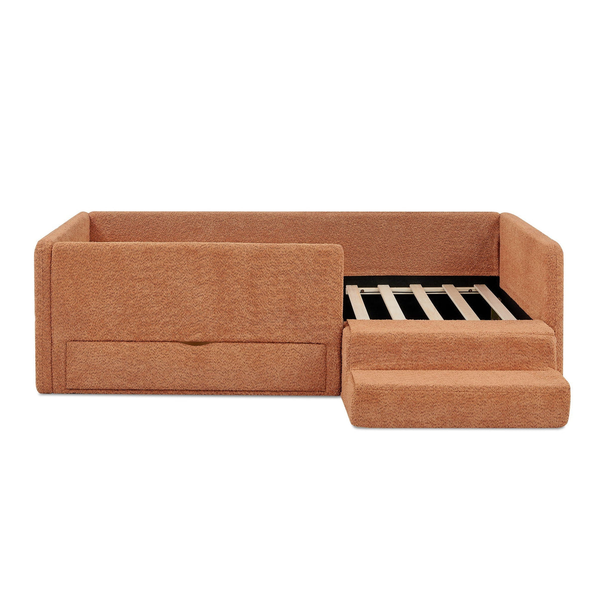 Safe Kids Bed with Guardrails and Storage - Twin, Multiple Colors