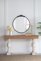 Classic Design Wall Mirror with Baroque-Inspired Frame – Gold or Black