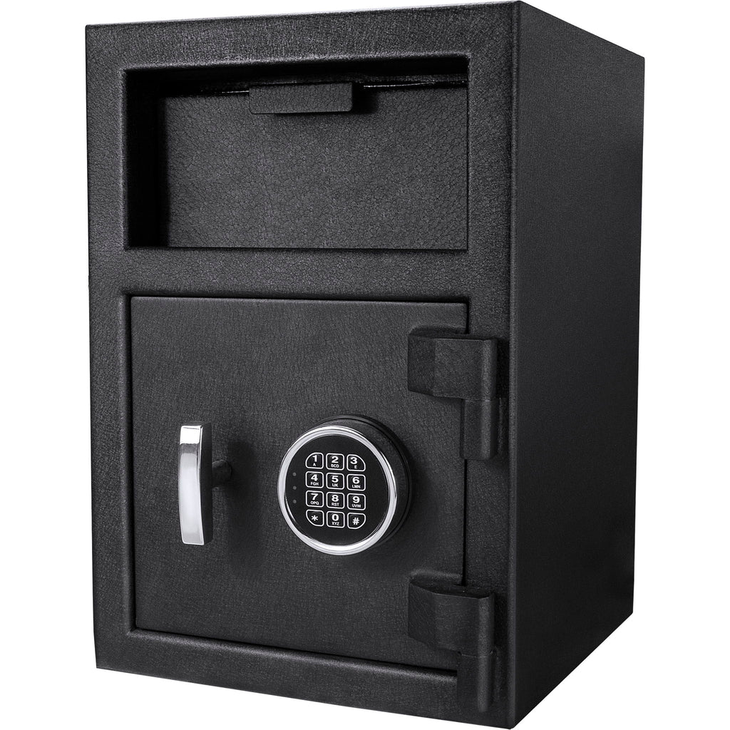 Solid Steel Keypad Depository Safe with Digital Access - Black