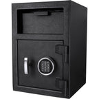 Solid Steel Keypad Depository Safe with Digital Access - Black