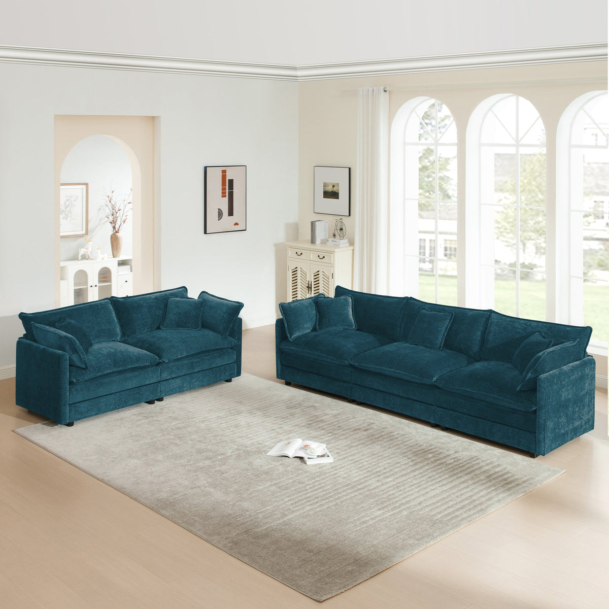Chenille Sofa Set of 2 & 3 Seater Couches with Premium Comfort - Chenille
