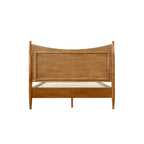 Classic Transitional Queen Size Solid Wood Platform Bed Frame