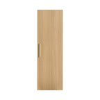Tall Floating Bathroom Side Cabinet with Adjustable Shelving - Light Oak