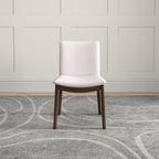 Mid-Century Modern Solid Wood Dining Chair Set with Fabric Upholstery - Multiple Colors