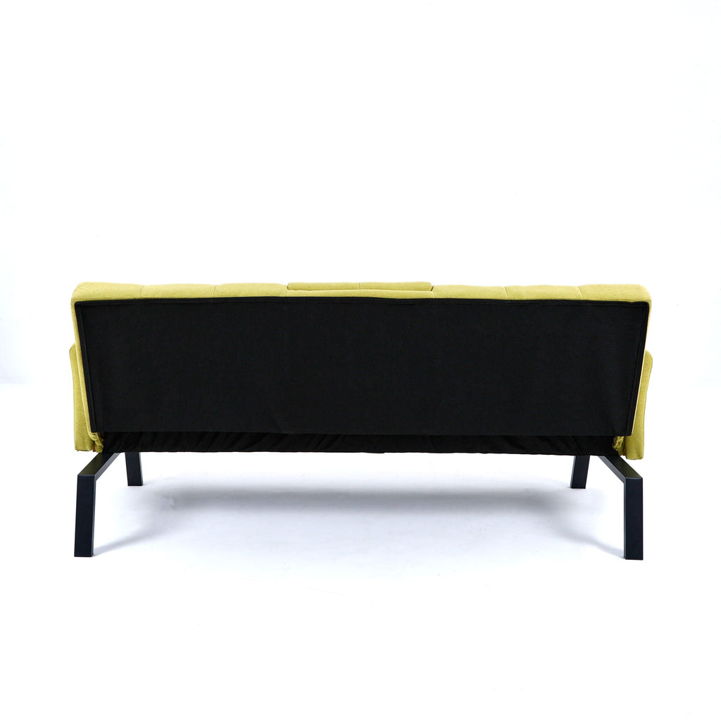 Sofa Bed with Foldable Design and Cup Holder - Green