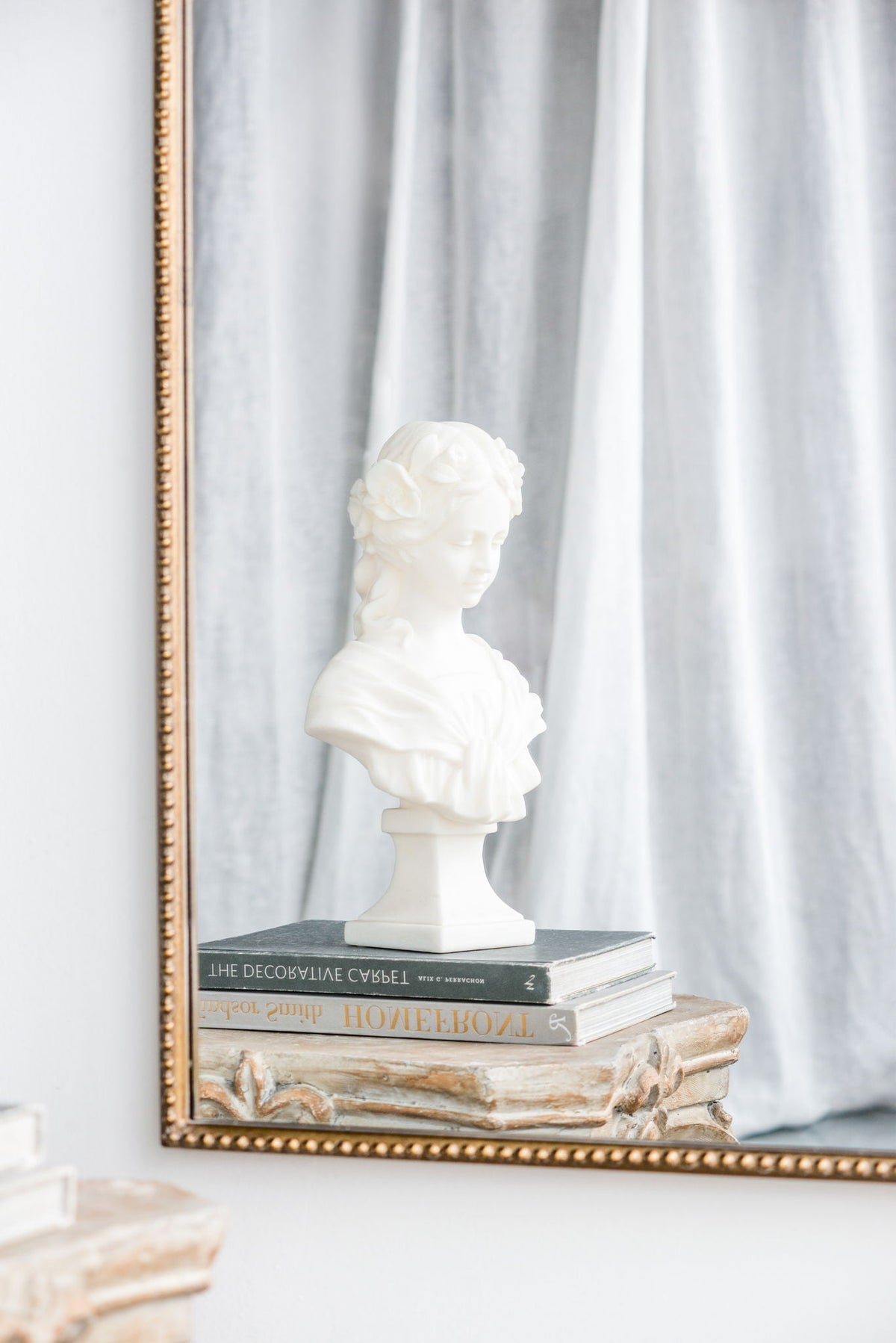 Baroque Inspired Arch Wall Mirror with Ornate Design - Gold or Black