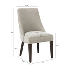 Upholstered Armchair with Ergonomic Backrest - Beige or Dark Gray