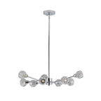 28" Modern Crystal Chandelier with 9 Lights - Chrome