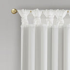 Twist Tab Total Blackout Window Curtain Panel with Thermal Lining - White