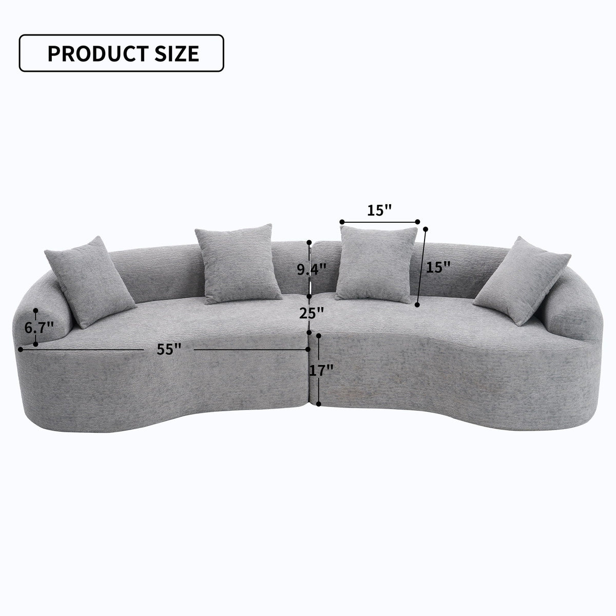 4 Seater Sofa With Fabric for Living Room