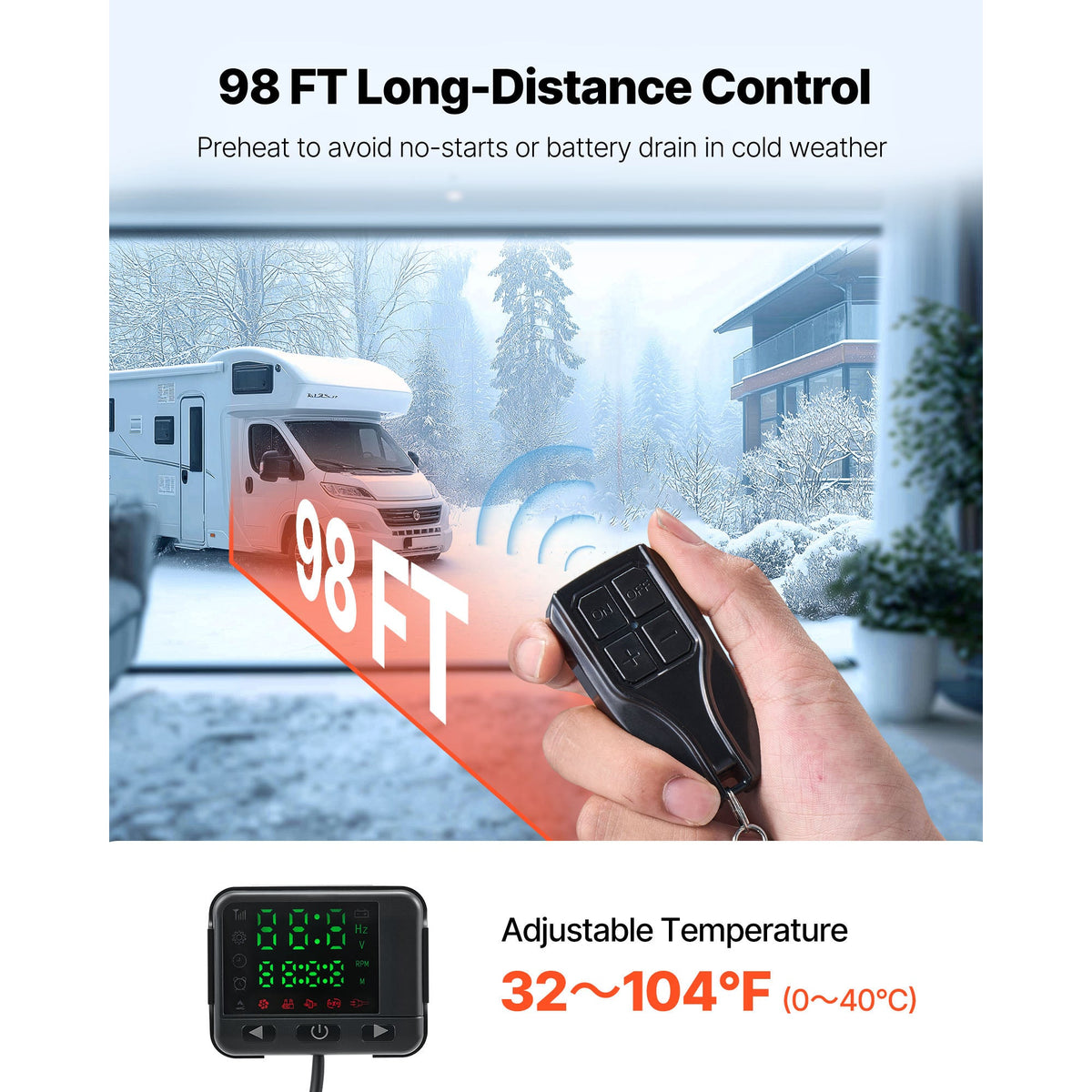 Diesel Air Heater 8kW DC 12-24V with Remote Control