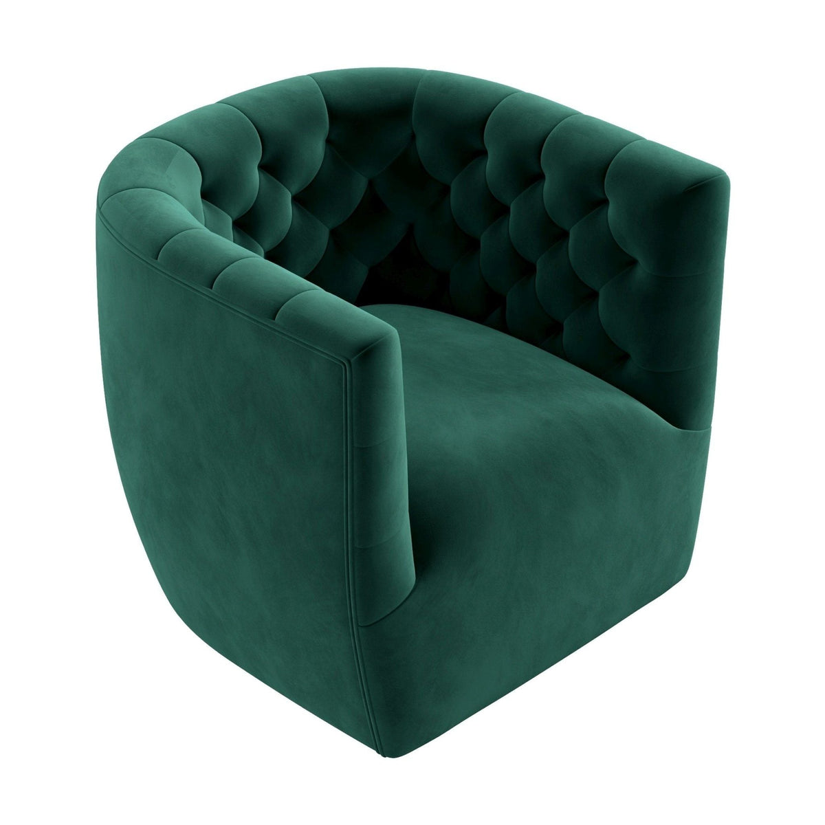 Ergonomic Design Swivel Chair with Tufted Accent - Multiple Colors
