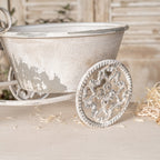 Rustic Bicycle Metal Wire Wall Planter Basket with Vintage Design - Grey and White