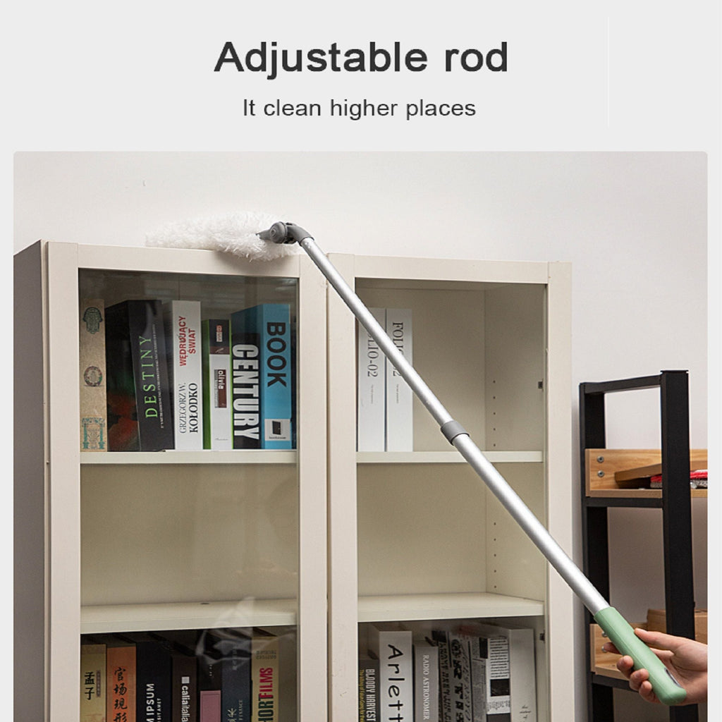 Long Handle Duster With Extension Bar - White