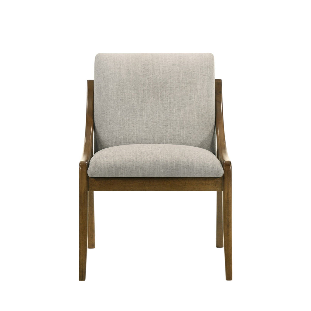 Danzel Side Chair Set with Padded Seat & Oak Frame - Gray
