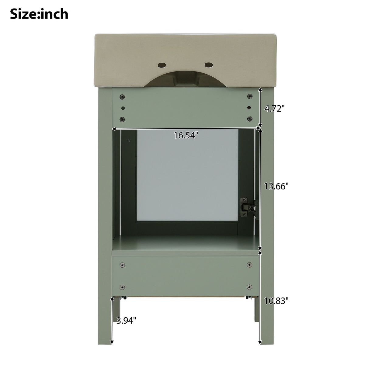 Bathroom Vanity with Ceramic Sink and Ample Storage - Blue, Green, or Black