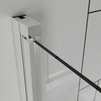 Frameless Bi Fold Shower Doors with Tempered Glass - Chrome