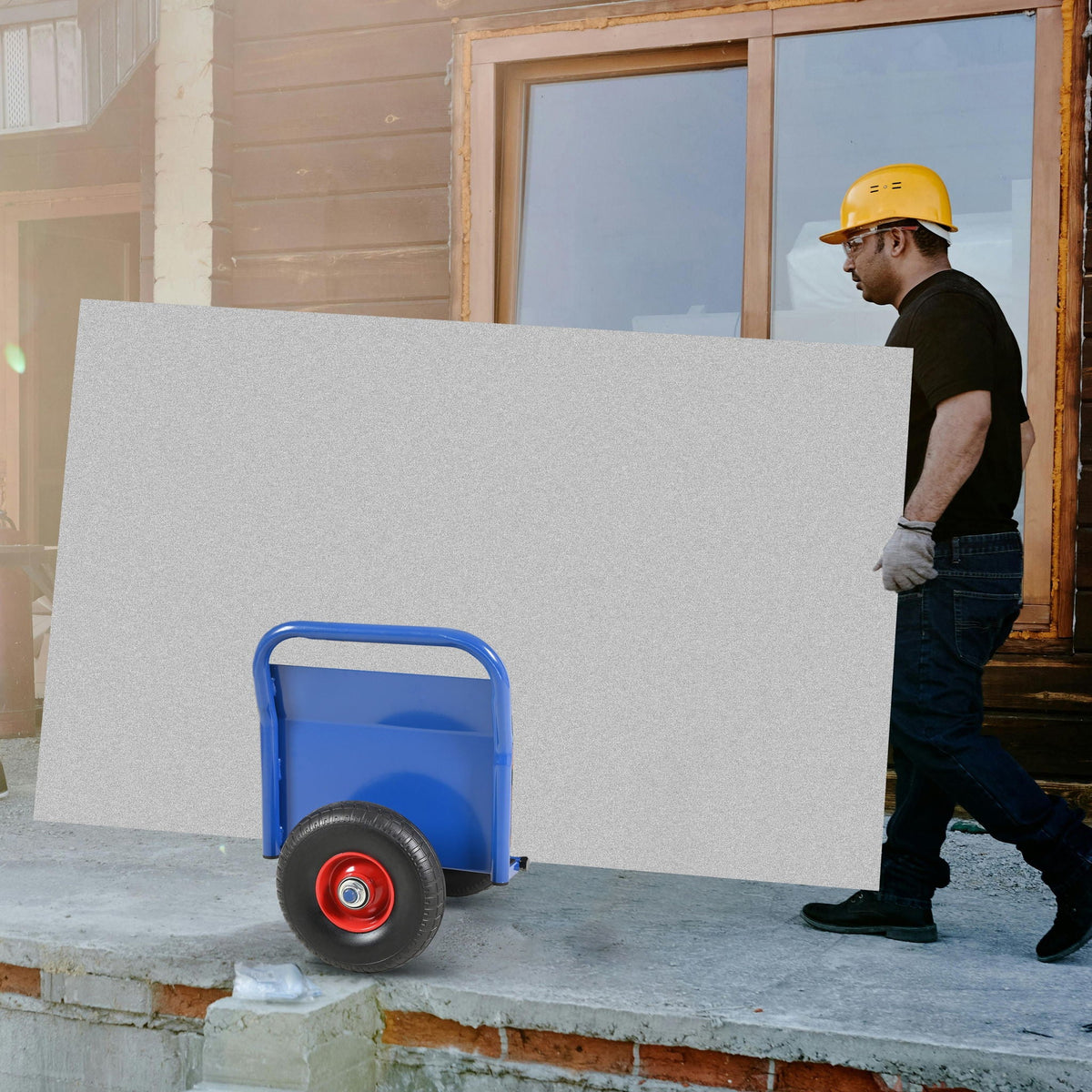 Heavy Duty Panel Dolly with 2 Handles – 1000 lb Capacity - Blue or Red