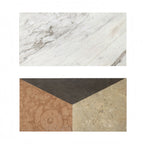 Polished Marble Decorative Tiles with Artistic Variety - White / Multi