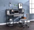 Amiel All Purpose Writing Desk with Storage - Black, Dark Gray, or White