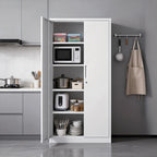 Steel Garage Storage Cabinet with Adjustable Shelves and Lock – Black or White
