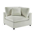 Corner Wedge Chair with Down Blend Cushion - Beige or Dark Gray