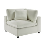 Corner Wedge Chair with Down Blend Cushion - Beige or Dark Gray