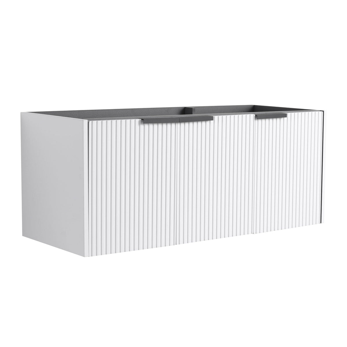 Contemporary Wall Mounted Bathroom Vanity with Soft Close Doors - Wood