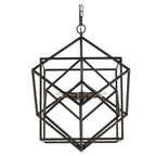 3 Light Metal Chandelier with Adjustable Chain