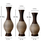 Tall Designer Floor Vase with Elegant 2 Tone - White or Dark Brown