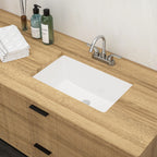 Modern Ceramic Undermount Bathroom Sink with Overflow - White or Black