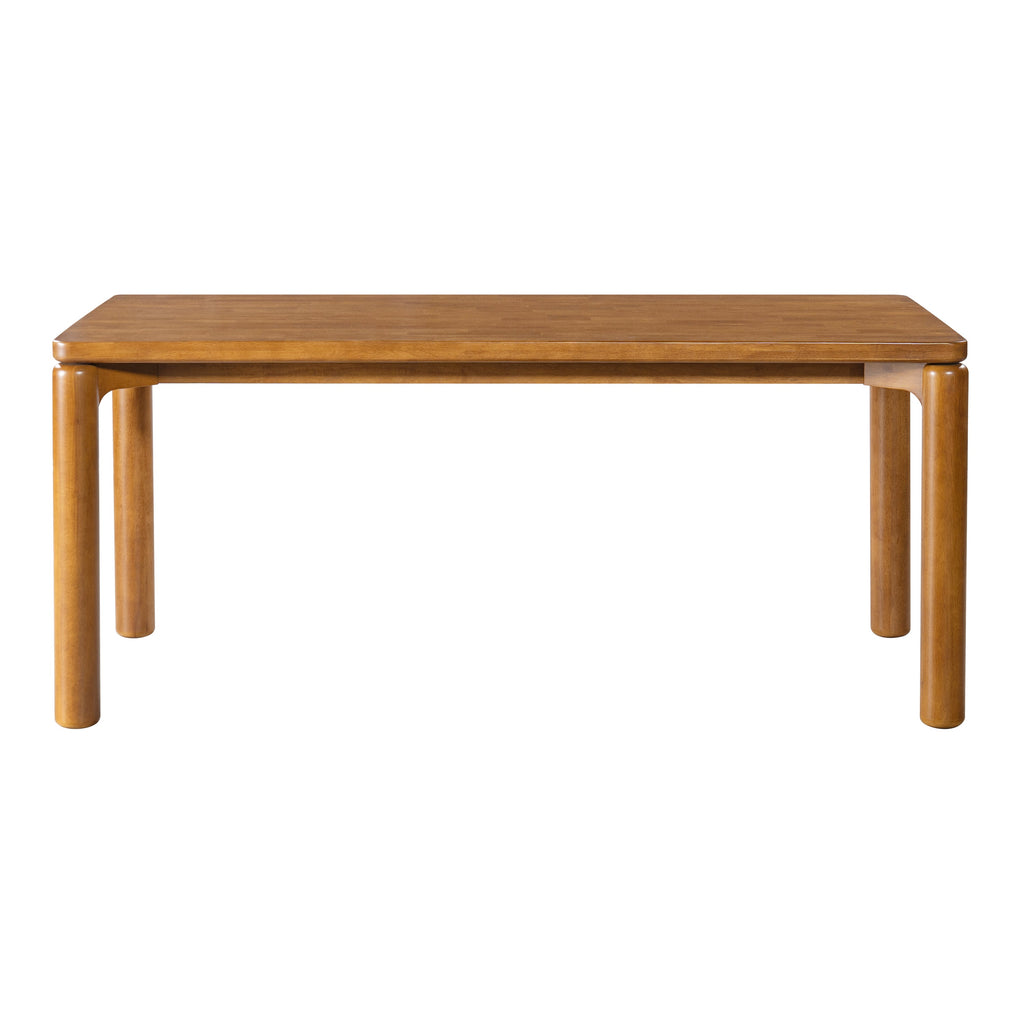 7-Piece Dining Table Set for 6 with Rubber Wood Table - Beige, Dark Brown, Light Gray, Walnut