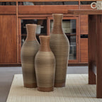 Classic And Neat Floor Vase with High Independent Stand - Multiple Colors