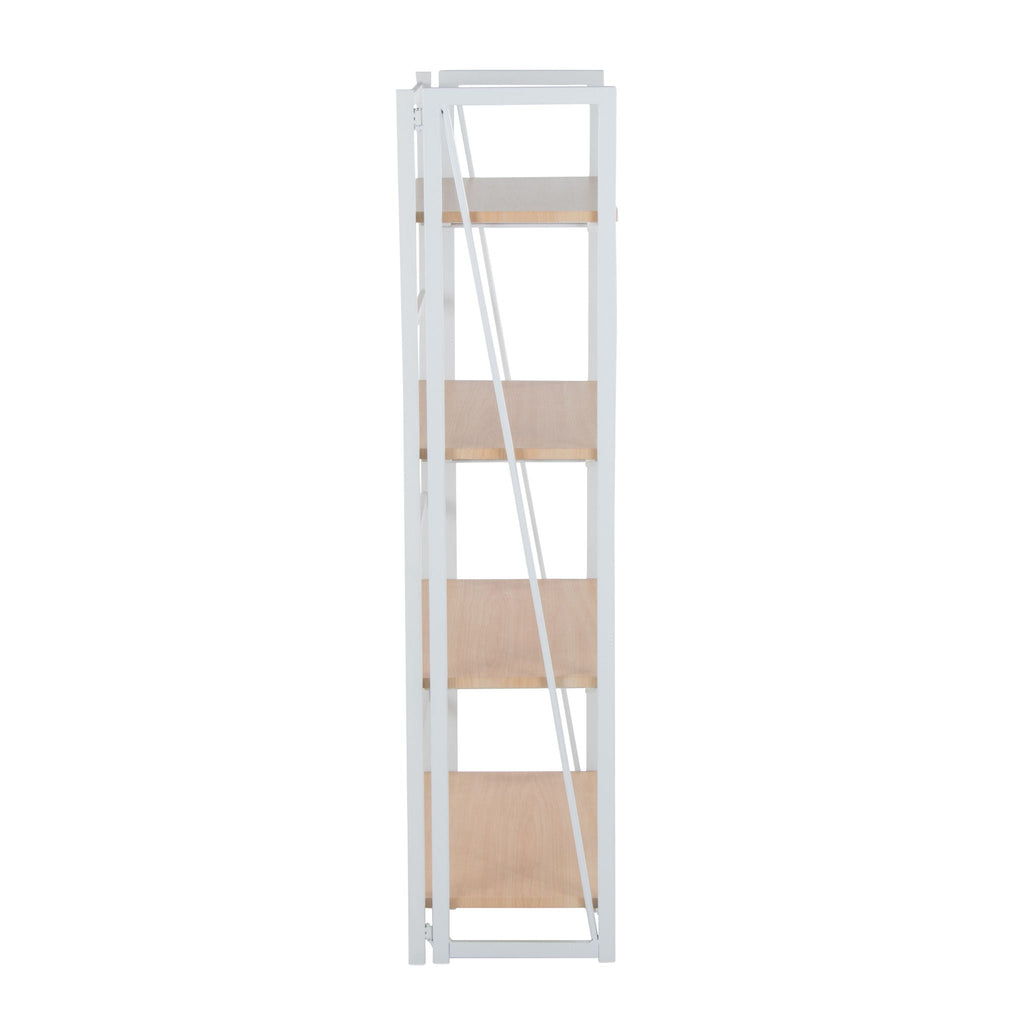Contemporary Bookcase with Four Open Shelves - White or Black